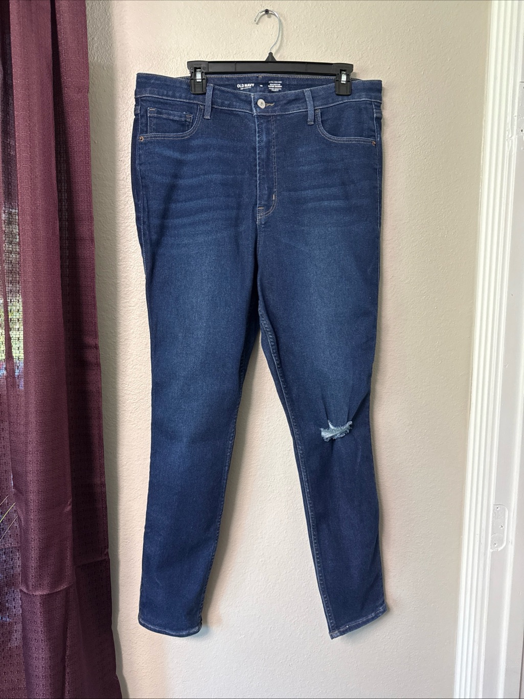 B3/1 Old Navy Rockstar High-Rise Super Skinny Blue Jeans Size 16